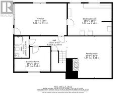 Lower level floor plan -