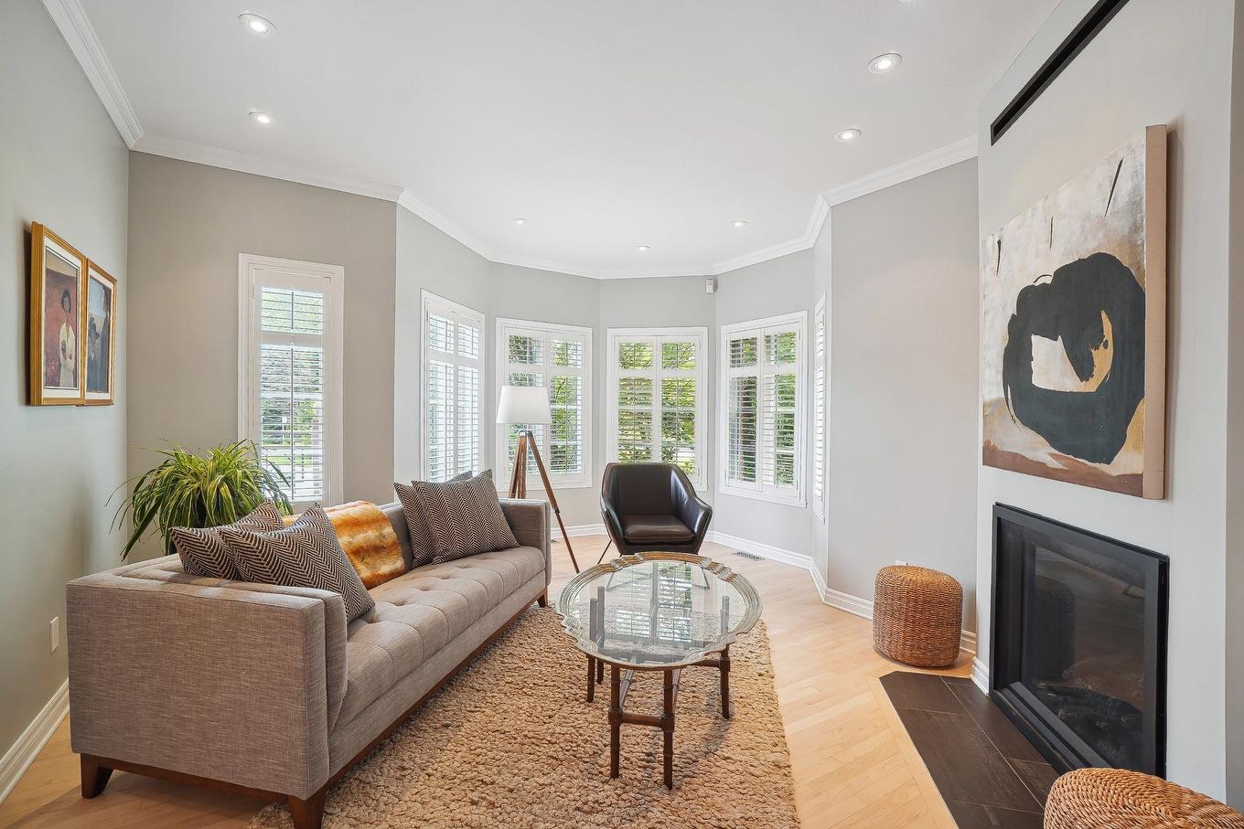 Living room - 390 Rue De La Sagittaire, Montréal (Verdun/Île-Des-Soeurs), QC - Indoor Photo Showing Living Room With Fireplace