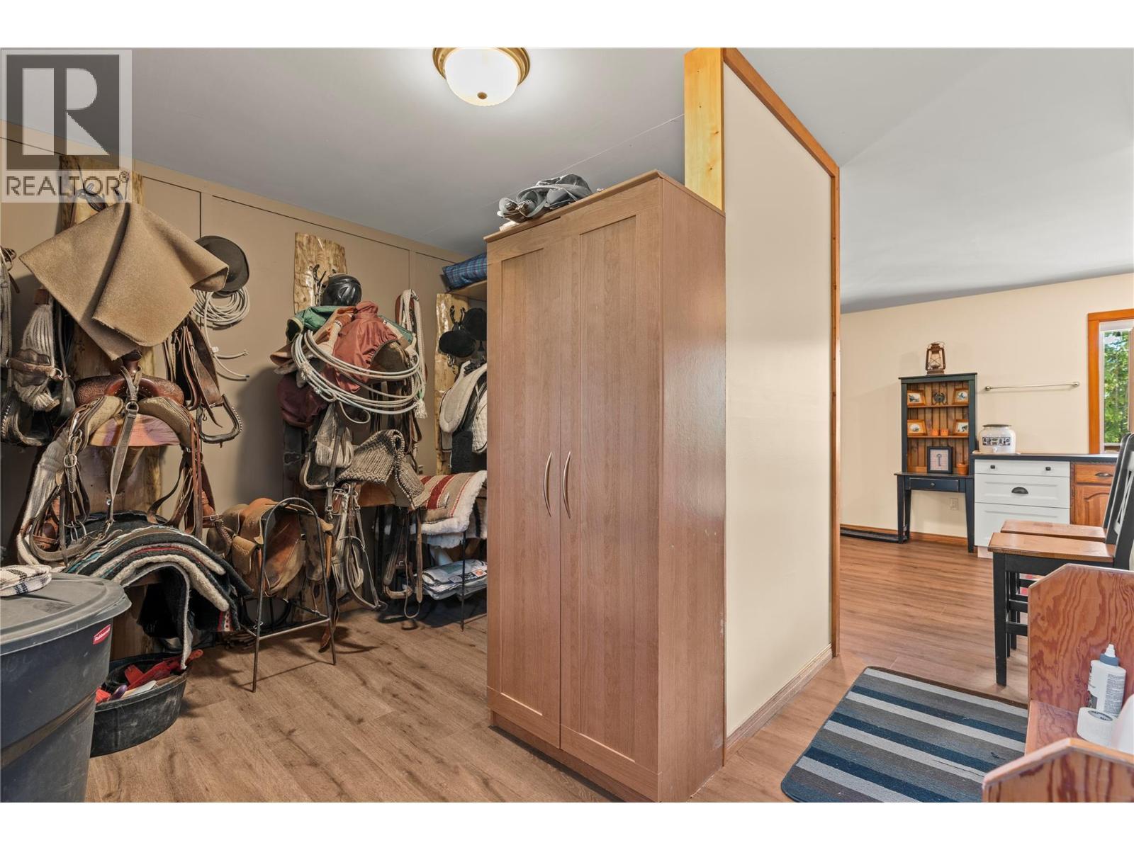 Equestrian Cabin Tack Room - 1309 Eagle Ridge Road, Lumby, BC - Indoor Photo Showing Other Room
