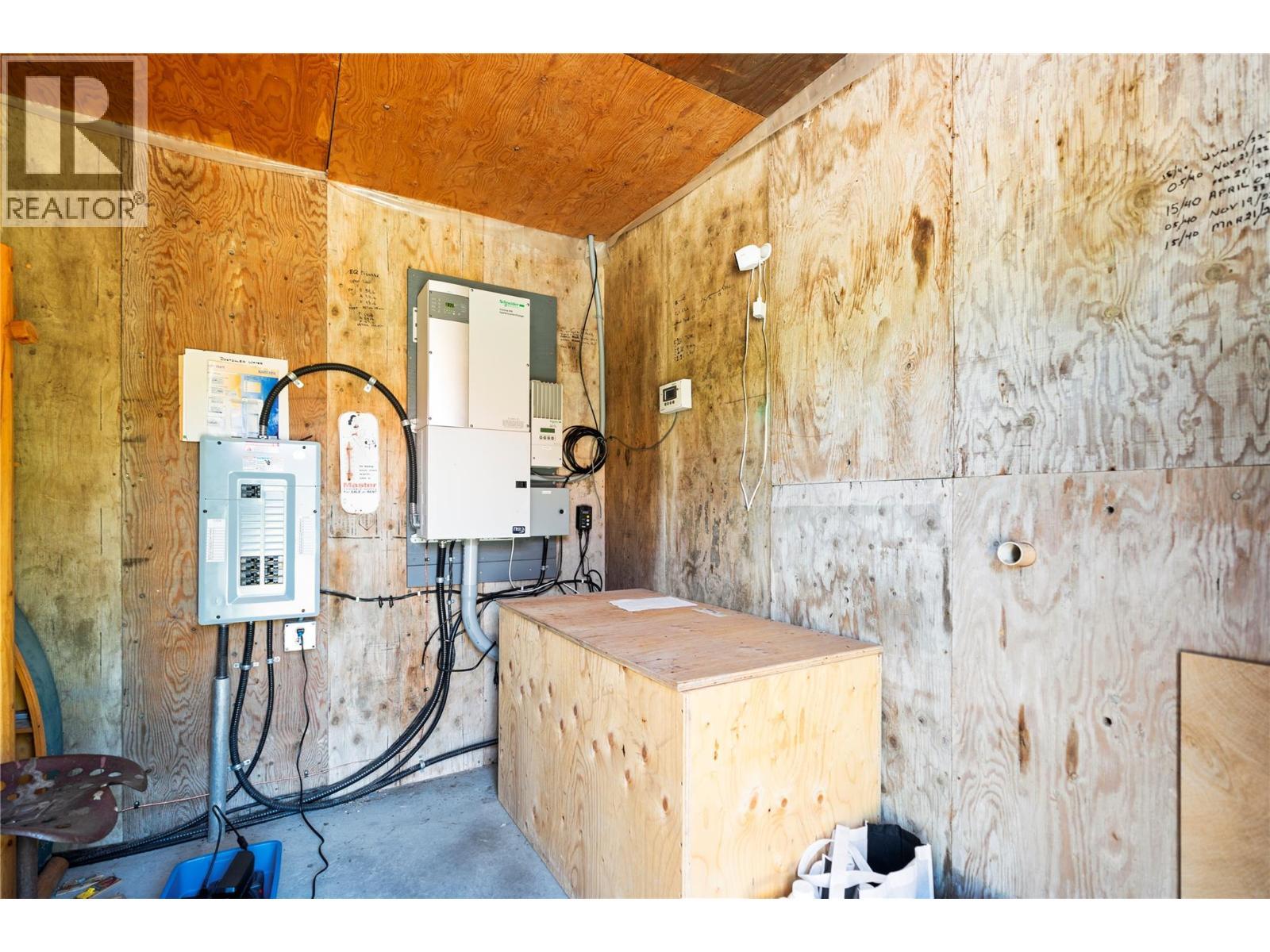 Inside the Battery Shed, Solar Panels, 14 in total (3 lithium batteries) - 1309 Eagle Ridge Road, Lumby, BC -