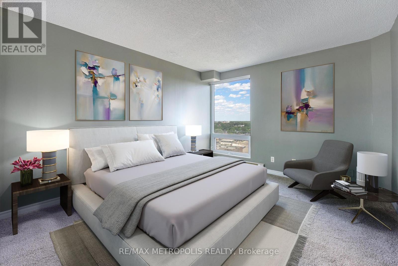 1408 - 155 Front Street N, Sarnia, ON - Indoor Photo Showing Bedroom