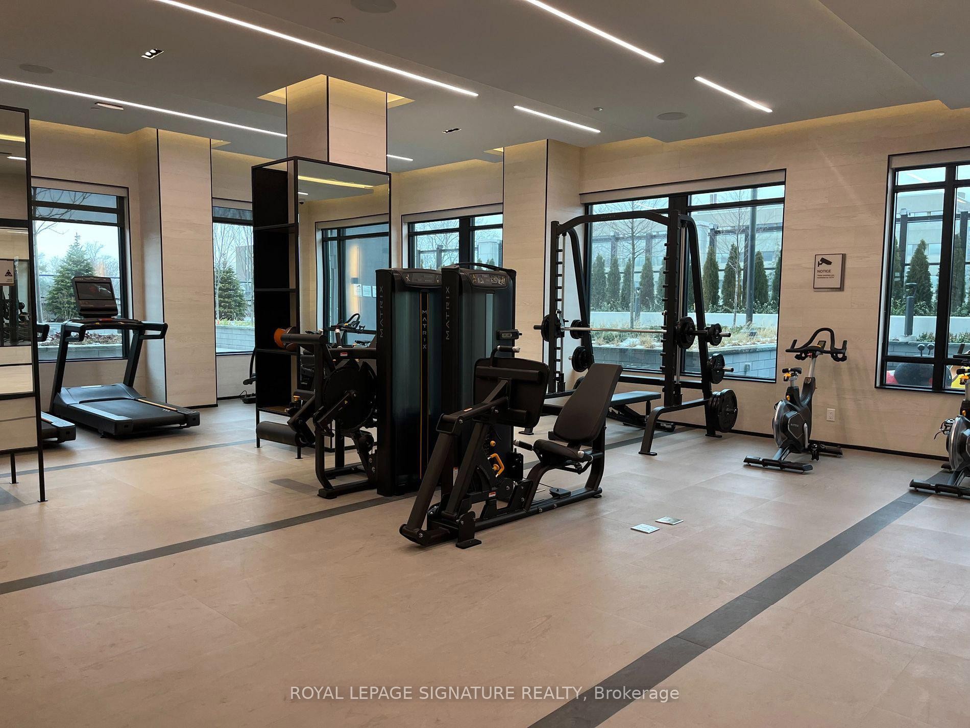 2705-10 Eva Road, Toronto, ON - Indoor Photo Showing Gym Room