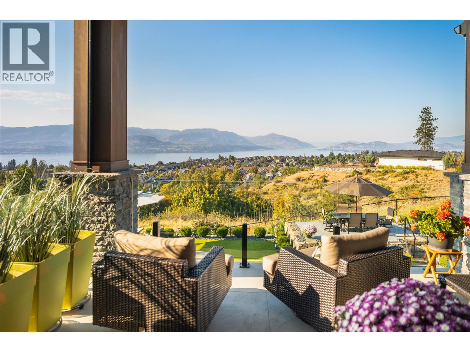 5640 Mountainside Drive, Kelowna, BC - Outdoor With Body Of Water With Deck Patio Veranda With View