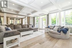 Expansive windows across the back of the home -