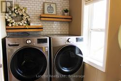 Main level washroom and laundry -