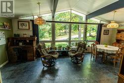 livingroom with vaulted ceilings -