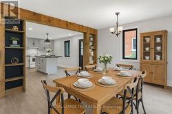 Virtually staged dining room -