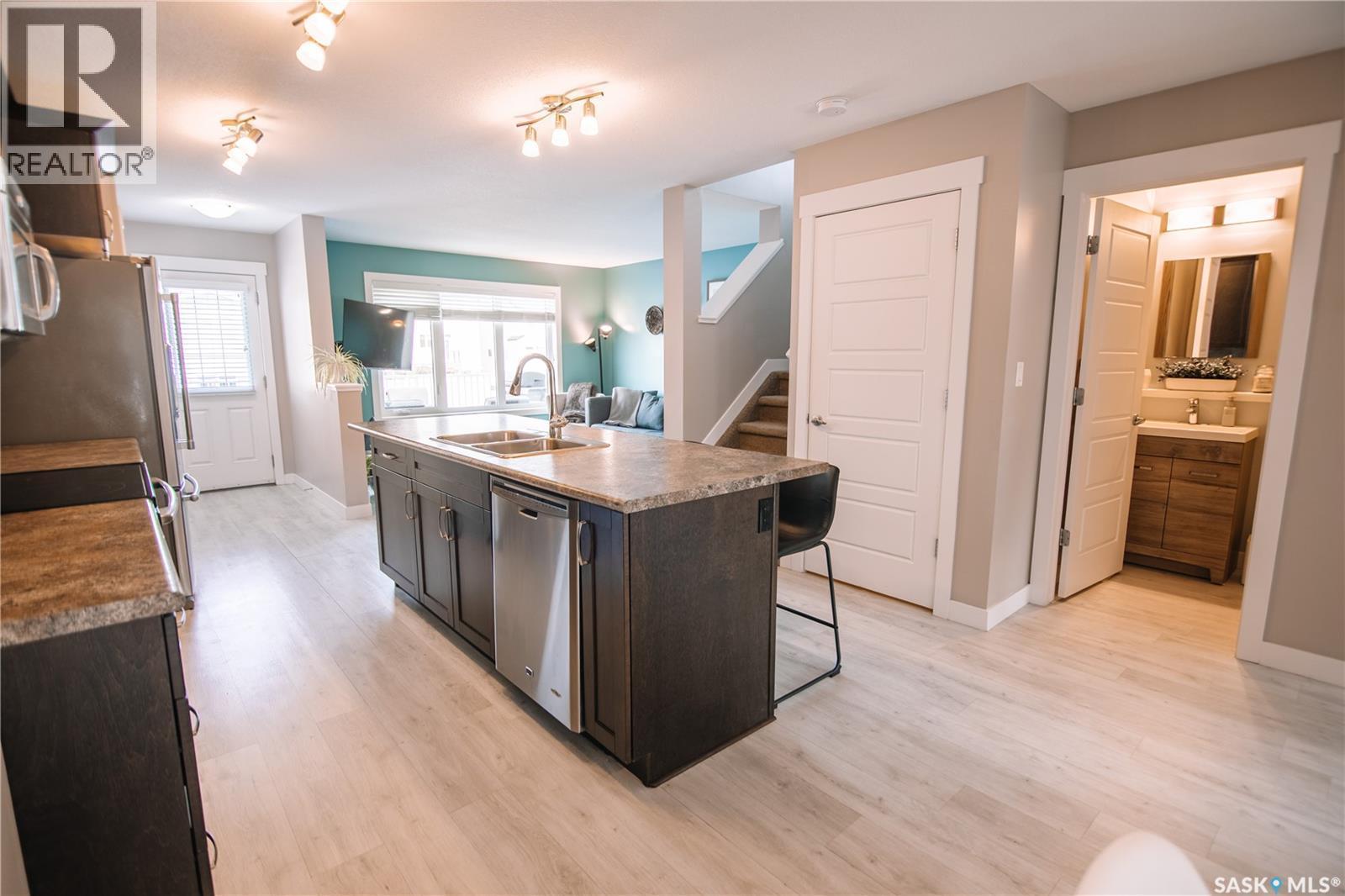 2842 Elgaard Drive, Regina, SK - Indoor Photo Showing Kitchen With Double Sink
