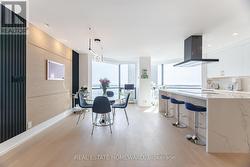 Paneled dining wall -