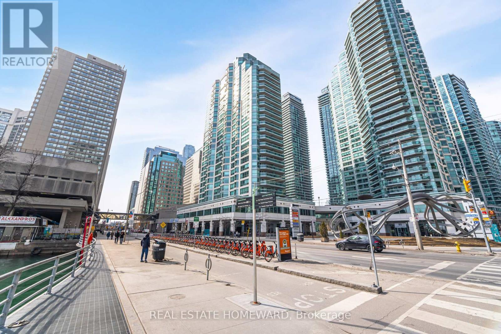 Street view of building - Ph2 - 10 Queens Quay W, Toronto, ON - Outdoor With Facade