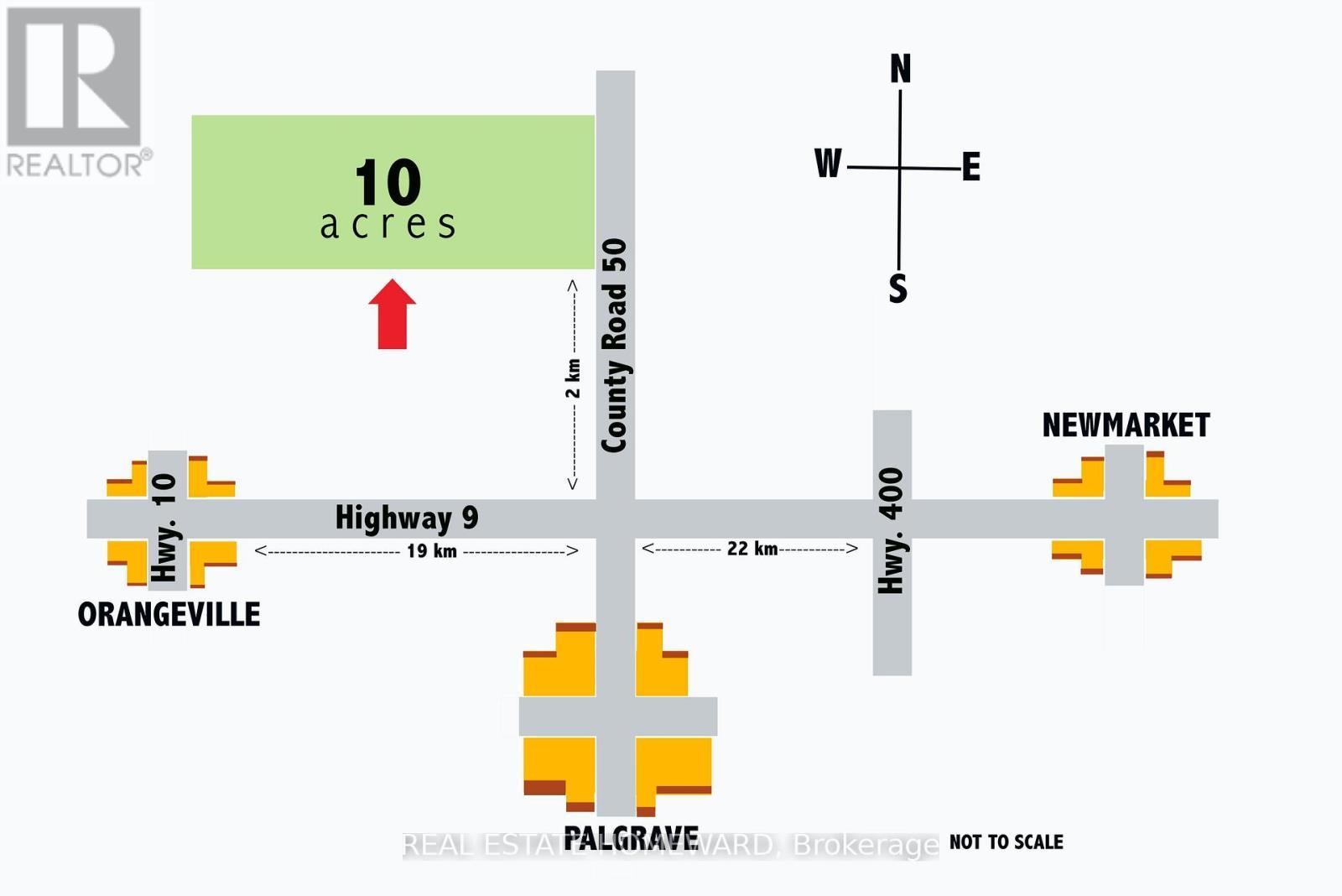 Map not to scale. - 1430 County Rd 50 S, Adjala-Tosorontio, ON