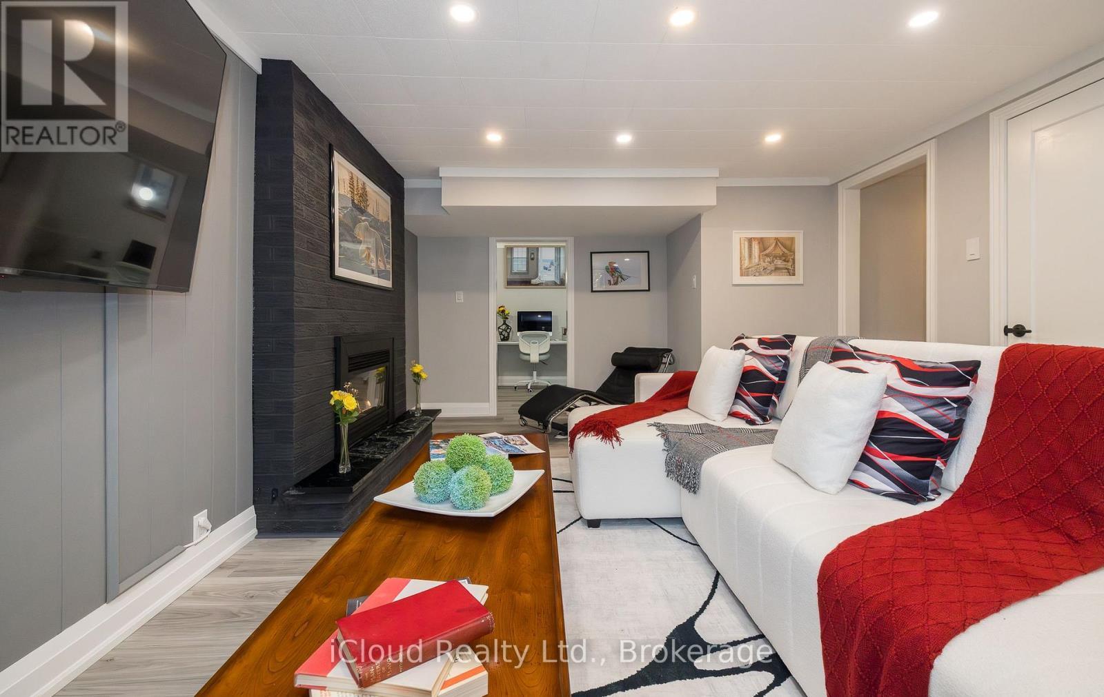 2183 Sandringham Drive, Burlington, ON - Indoor Photo Showing Other Room With Fireplace