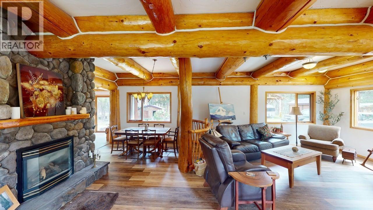 6419 Lambley Road, 100 Mile House, BC - Indoor Photo Showing Living Room With Fireplace