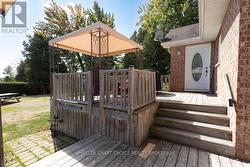 Multi level deck built with white cedar -
