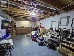 A view of the basement workshop. -