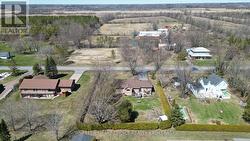 An aerial view looking towards Colonial Drive -