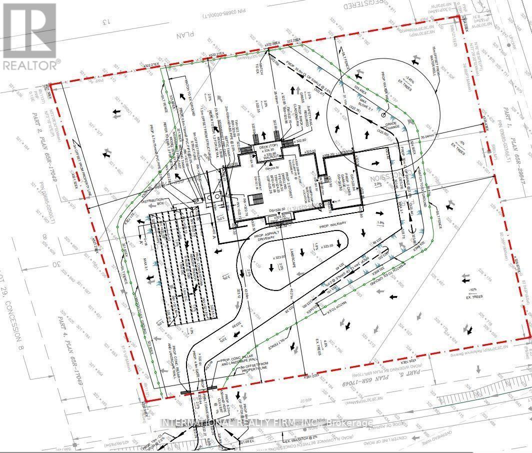 Driveway, Grading, Septic plan - 5977 Ninth Line, Whitchurch-Stouffville, ON