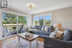 Walls of windows in the bright living room -