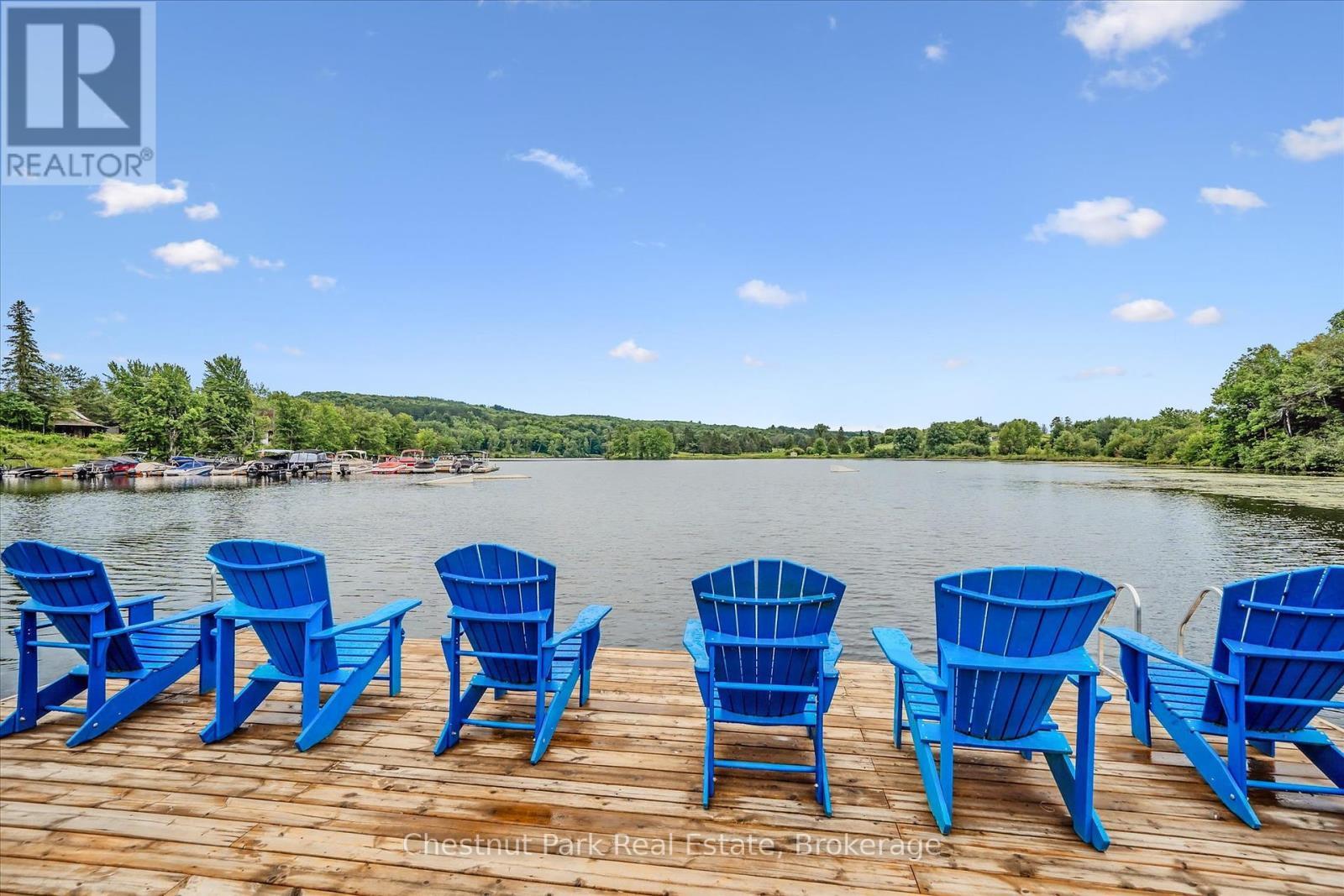 Sunset Bay with owner docking to the left - 31-303 - 1235 Deerhurst Drive, Huntsville (Chaffey), ON - Outdoor With Body Of Water