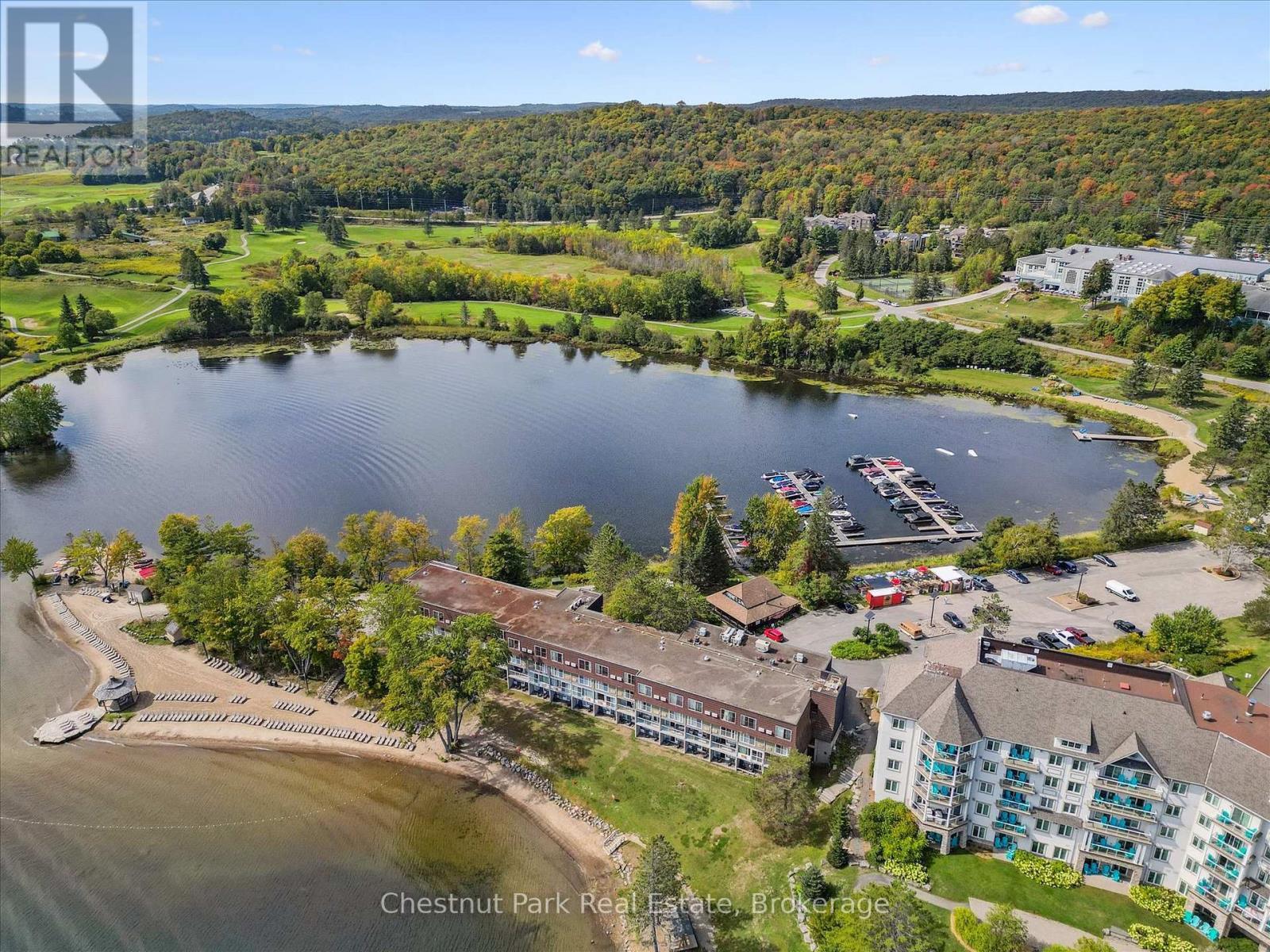 Near Deerhurst, swim, golf, spa at your door - 31-303 - 1235 Deerhurst Drive, Huntsville (Chaffey), ON - Outdoor With Body Of Water With View