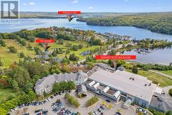 Aerial views of Deerhurst Resort -