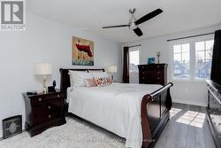 Primary bedroom with water views -