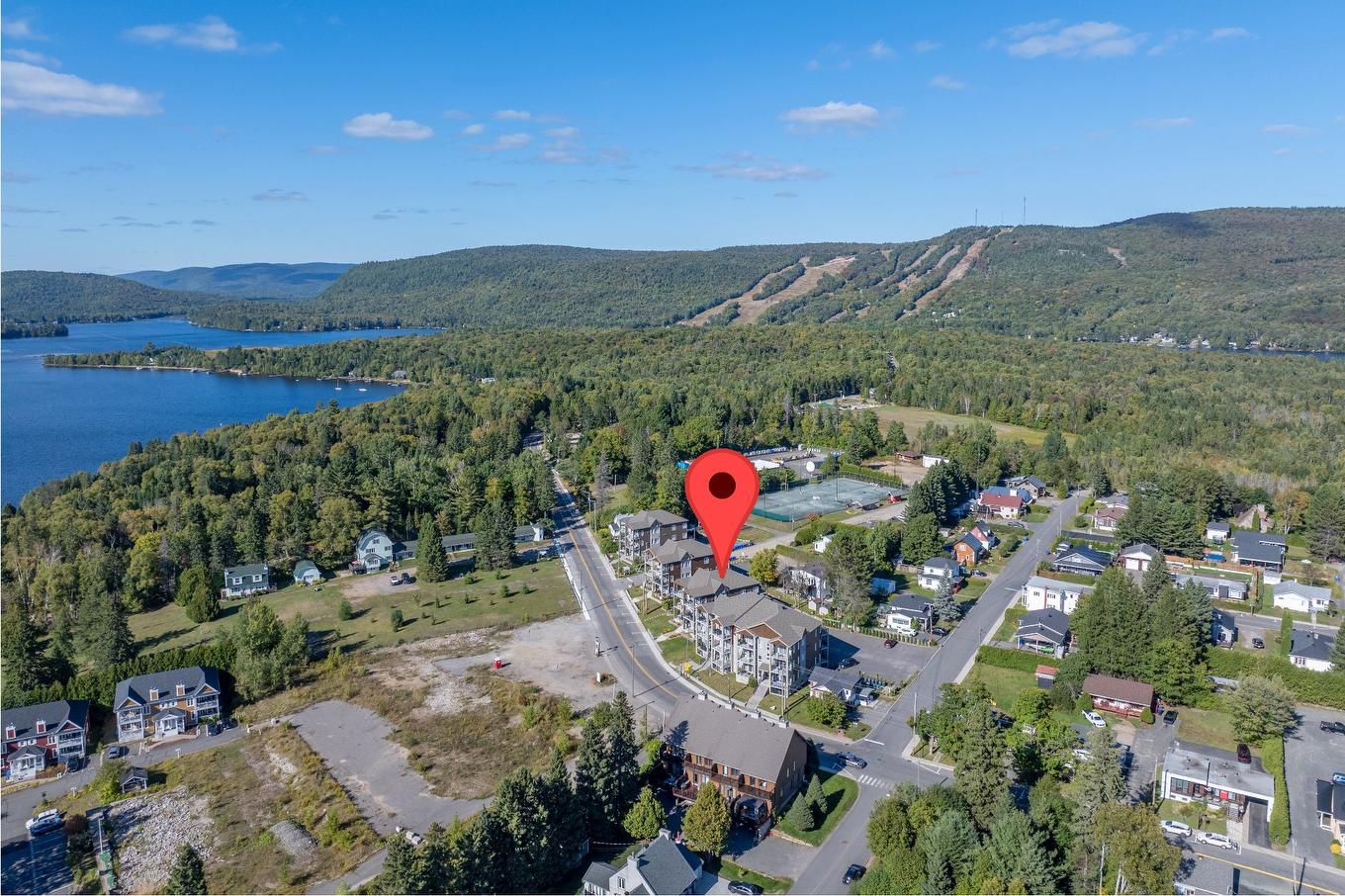 Photo aérienne - 202-281 Rue Principale, Saint-Donat, QC - Outdoor With Body Of Water With View
