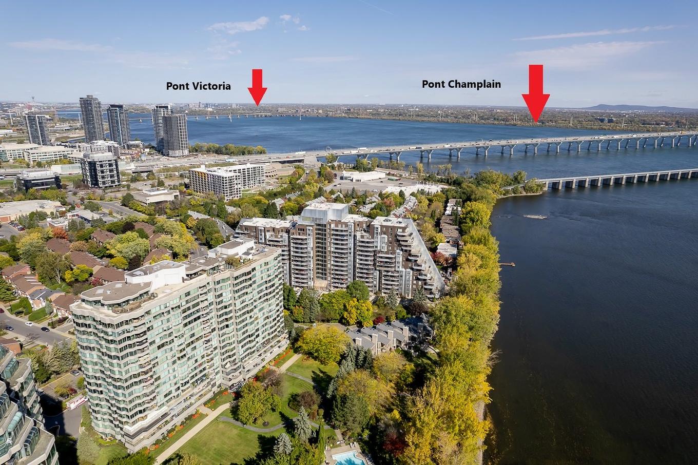 Aerial photo - 1101-50 Rue Berlioz, Montréal (Verdun/Île-Des-Soeurs), QC - Outdoor With Body Of Water With View