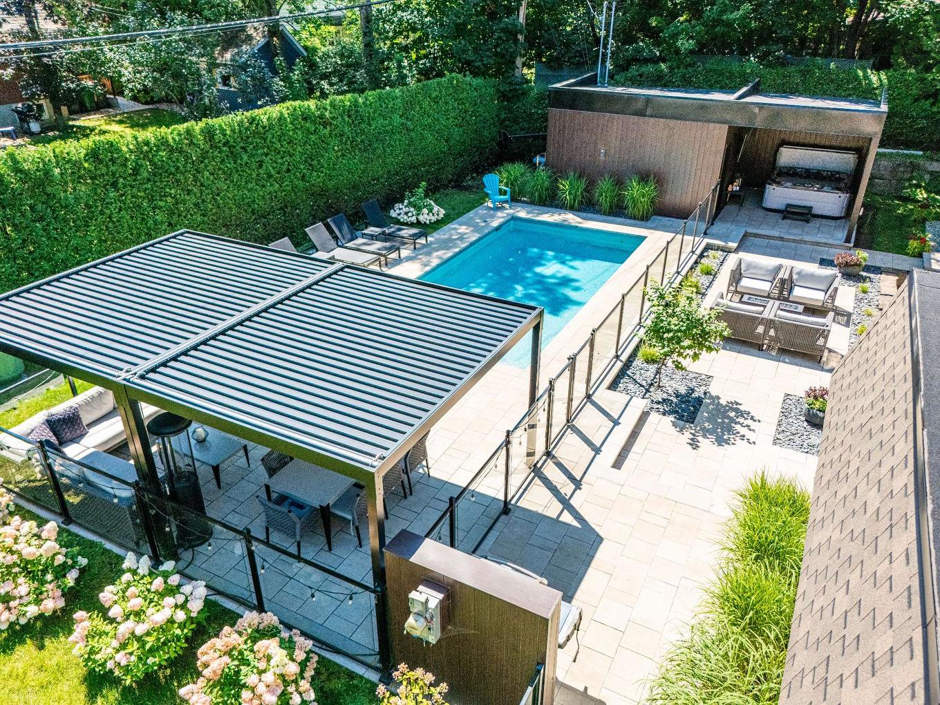 Overall view - 480 Rue Montmagny, Sherbrooke (Les Nations), QC - Outdoor With In Ground Pool With Deck Patio Veranda