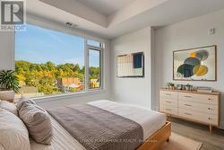 Primary bedroom virtually staged -