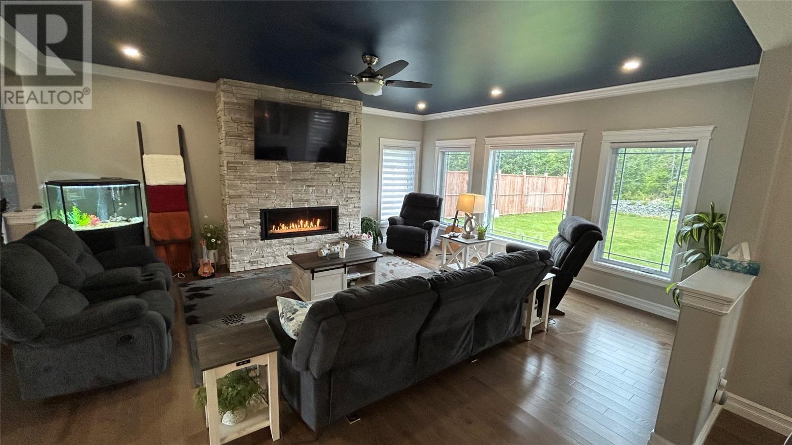 13 - 15 Simon Drive, Stephenville, NL - Indoor Photo Showing Living Room With Fireplace