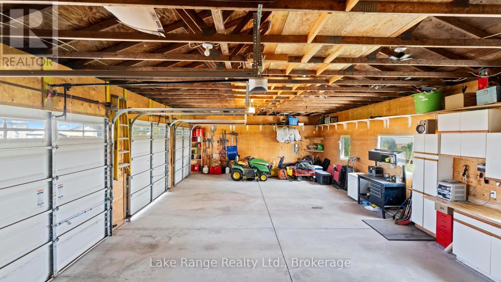 Massive, 900sqft attached Garage w/walkout patio - 3622 Highway 21, Kincardine, ON - Indoor Photo Showing Garage