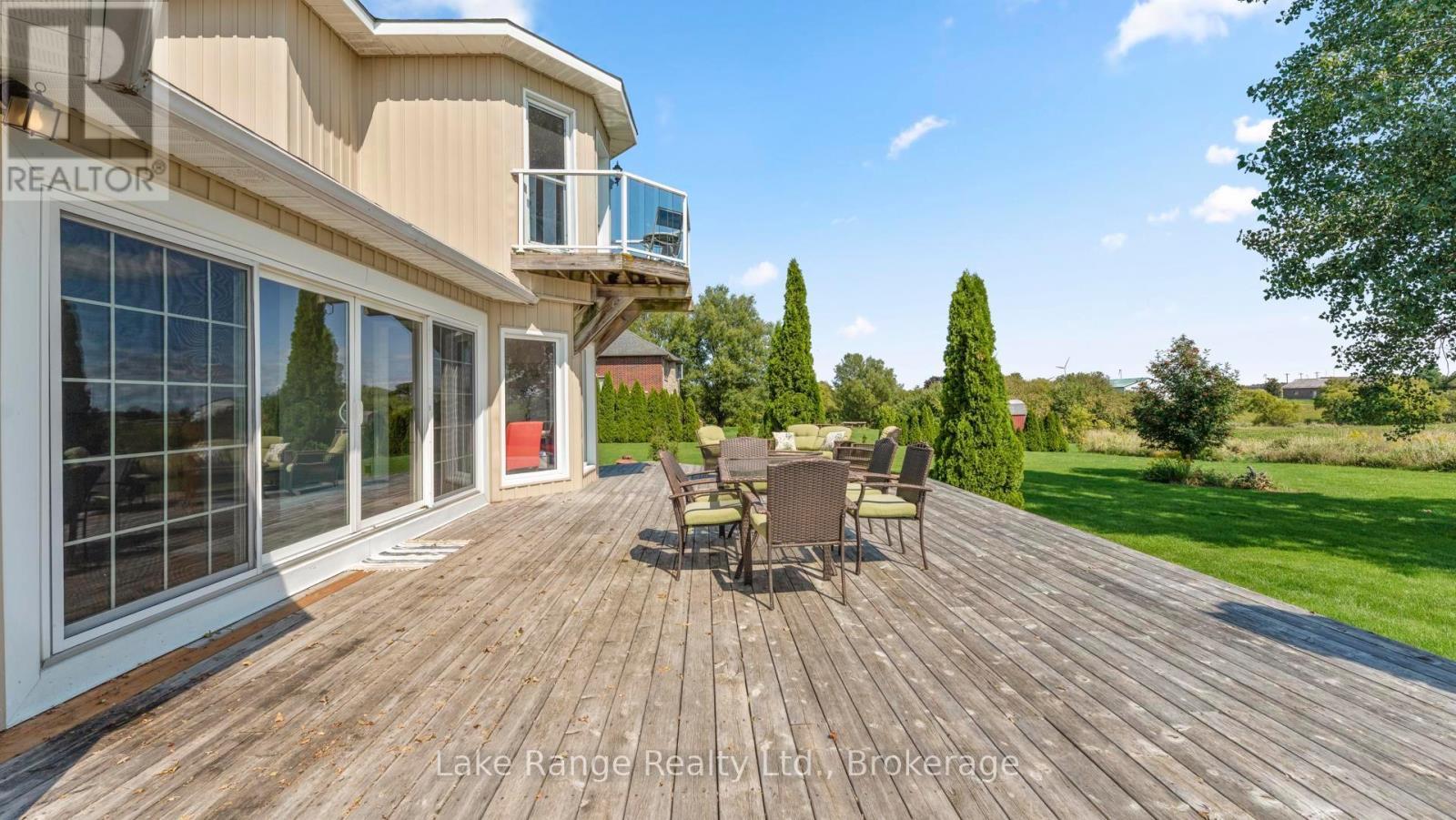 Expansive back deck, w/stunning country side views - 3622 Highway 21, Kincardine, ON - Outdoor With Deck Patio Veranda With Exterior