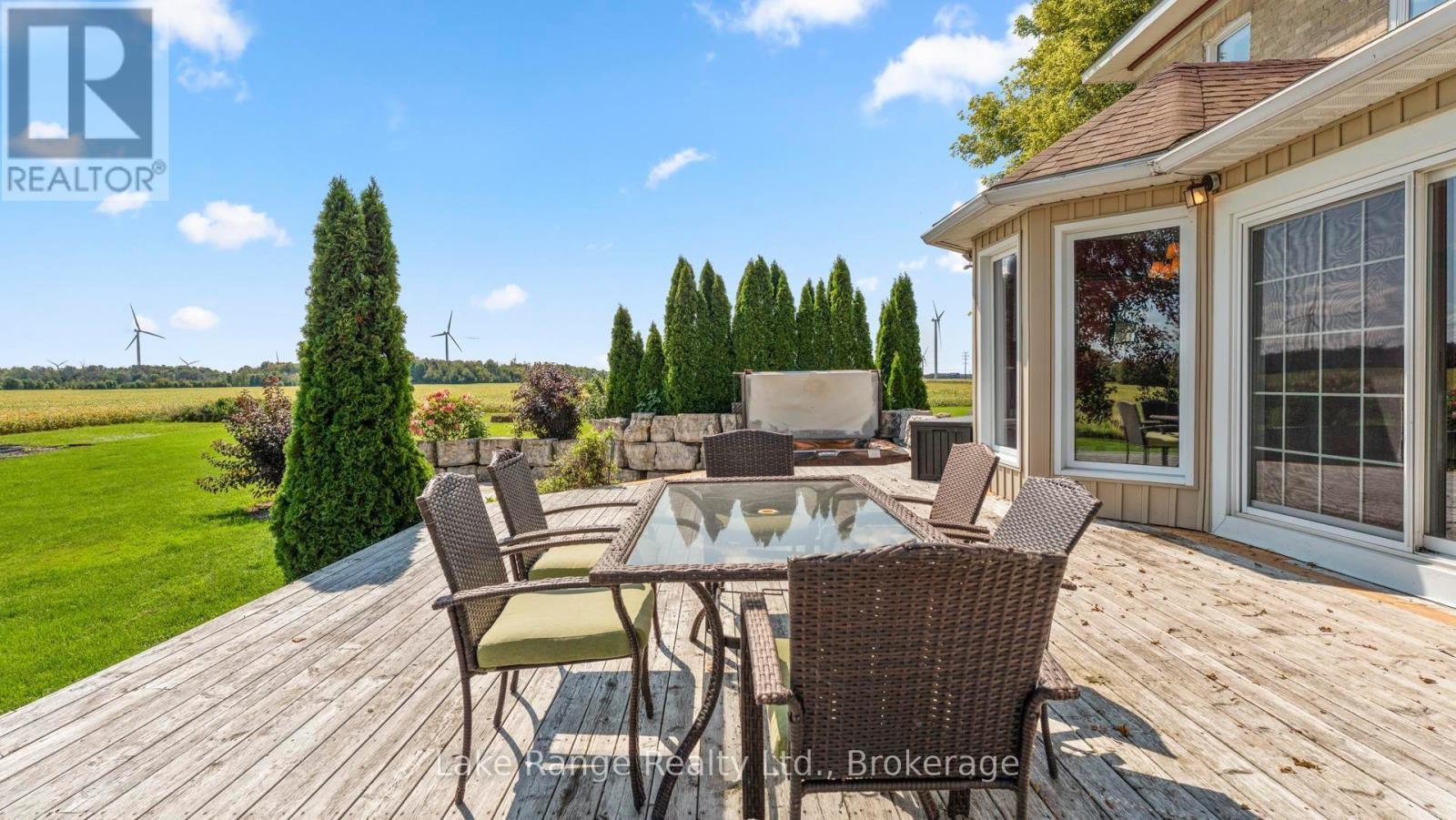 Expansive back deck, w/stunning country side views - 3622 Highway 21, Kincardine, ON - Outdoor With Deck Patio Veranda