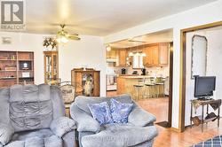 living room to kitchen -