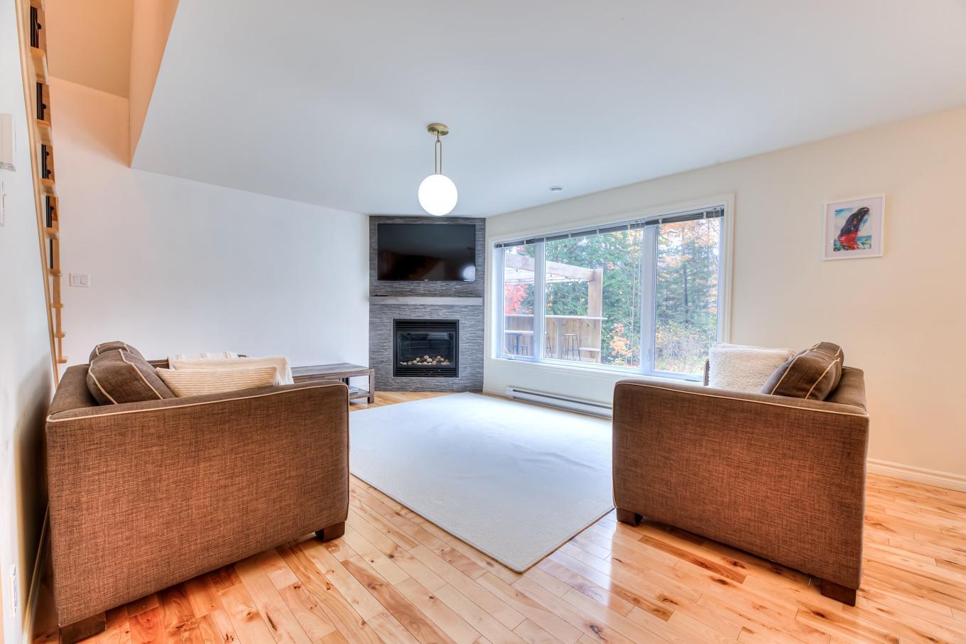 Salon - 600 Ch. Olivier, Saint-Côme, QC - Indoor Photo Showing Living Room With Fireplace