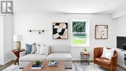 Virtually staged living room -