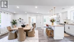 Virtually staged kitchen/dining -