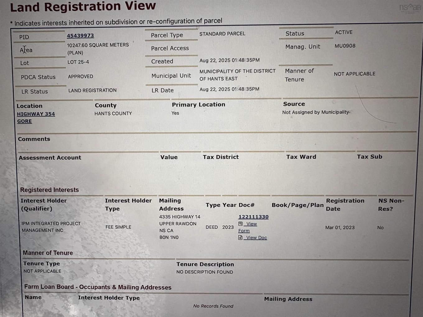 25-4 25-4 Main Street, Gore, NS