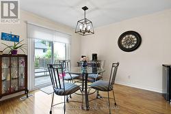 Eat-in kitchen with patio door to deck -