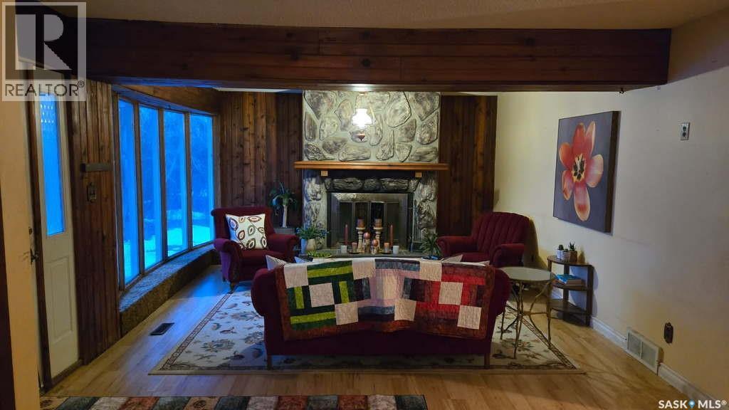 Rural Address, Rose Valley, SK - Indoor With Fireplace