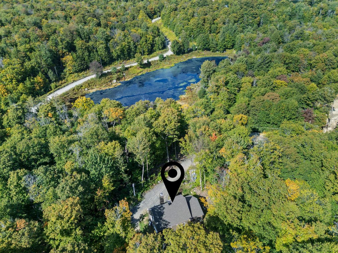 Aerial photo - 135 Ch. Des Oreilles-D'Ours, Wentworth, QC - Outdoor With Body Of Water With View