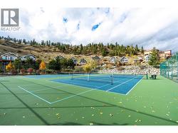 The pickleball and tennis courts -