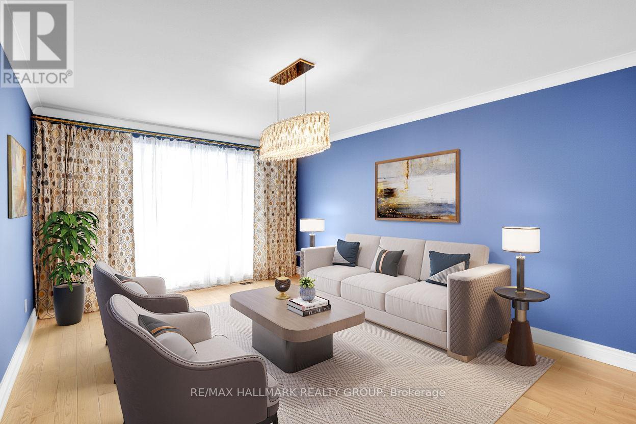 virtually staged - - 1712 Playfair Drive, Ottawa, ON - Indoor Photo Showing Living Room