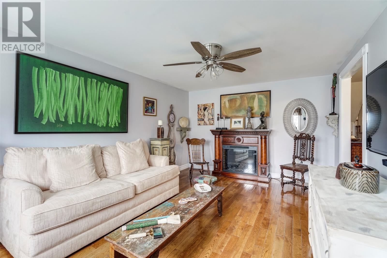 5-7 Magistrates Hill, Brigus, NL - Indoor Photo Showing Living Room With Fireplace
