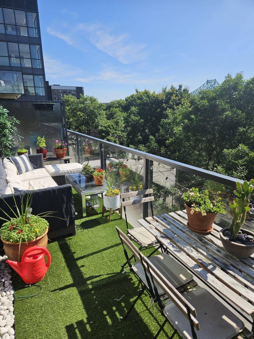 Balcony - 605-1575 Rue Gareau, Montréal (Ville-Marie), QC - Outdoor With Balcony With View