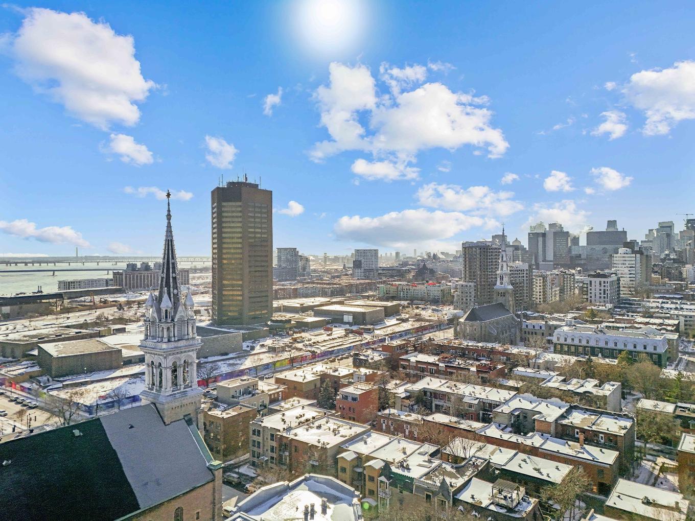 Photo aérienne - 605-1575 Rue Gareau, Montréal (Ville-Marie), QC - Outdoor With View