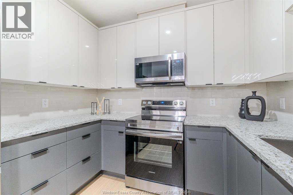 705 Grand Marais Unit# 204, Windsor, ON - Indoor Photo Showing Kitchen With Upgraded Kitchen