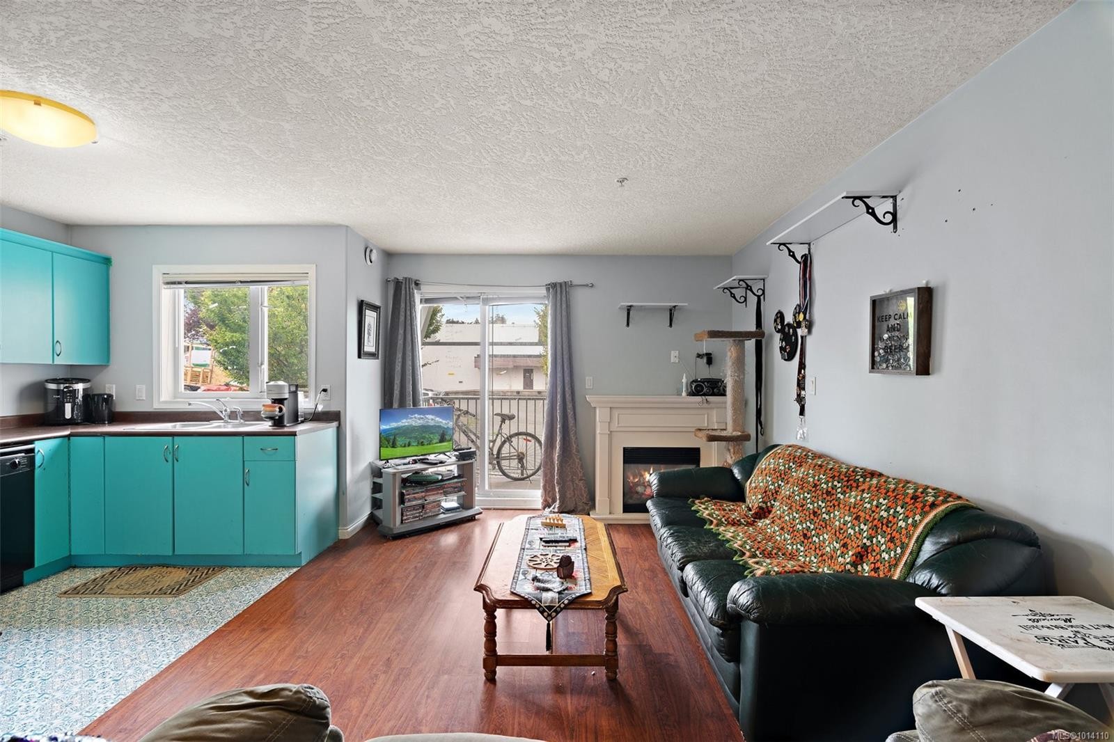 205-885 Ellery St, Esquimalt, BC - Indoor Photo Showing Living Room With Fireplace