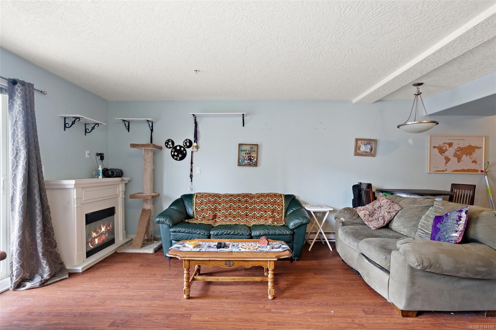205-885 Ellery St, Esquimalt, BC - Indoor Photo Showing Living Room With Fireplace